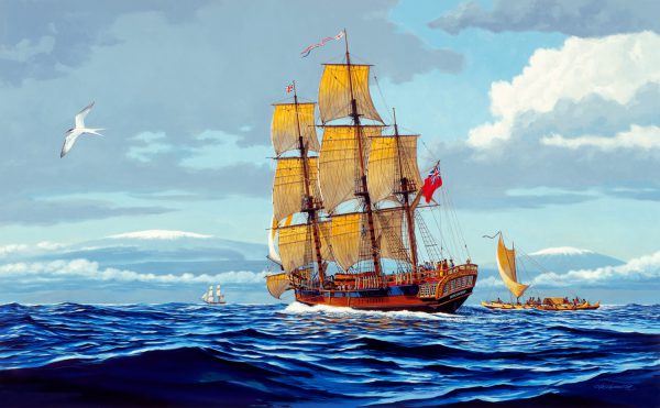 HMS Discovery off the Puna Coast, Hawaiʻi