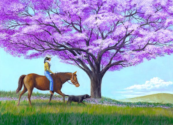 Riding by Jacaranda