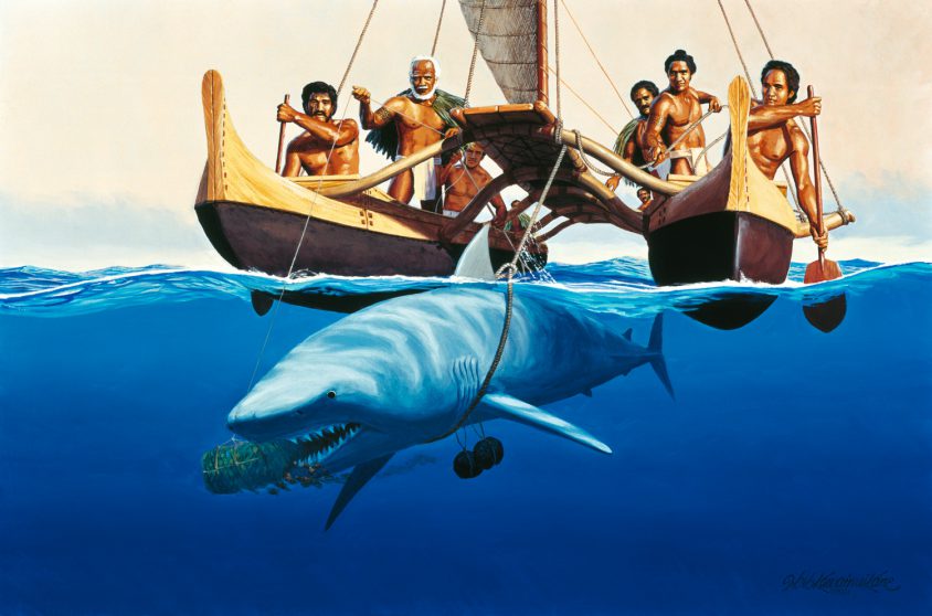 The Shark Strikes at Sundown Herb Kawainui Kāne