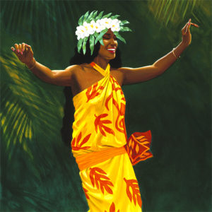 Herb Kane Artwork Hawaii Hula Dancer Painting